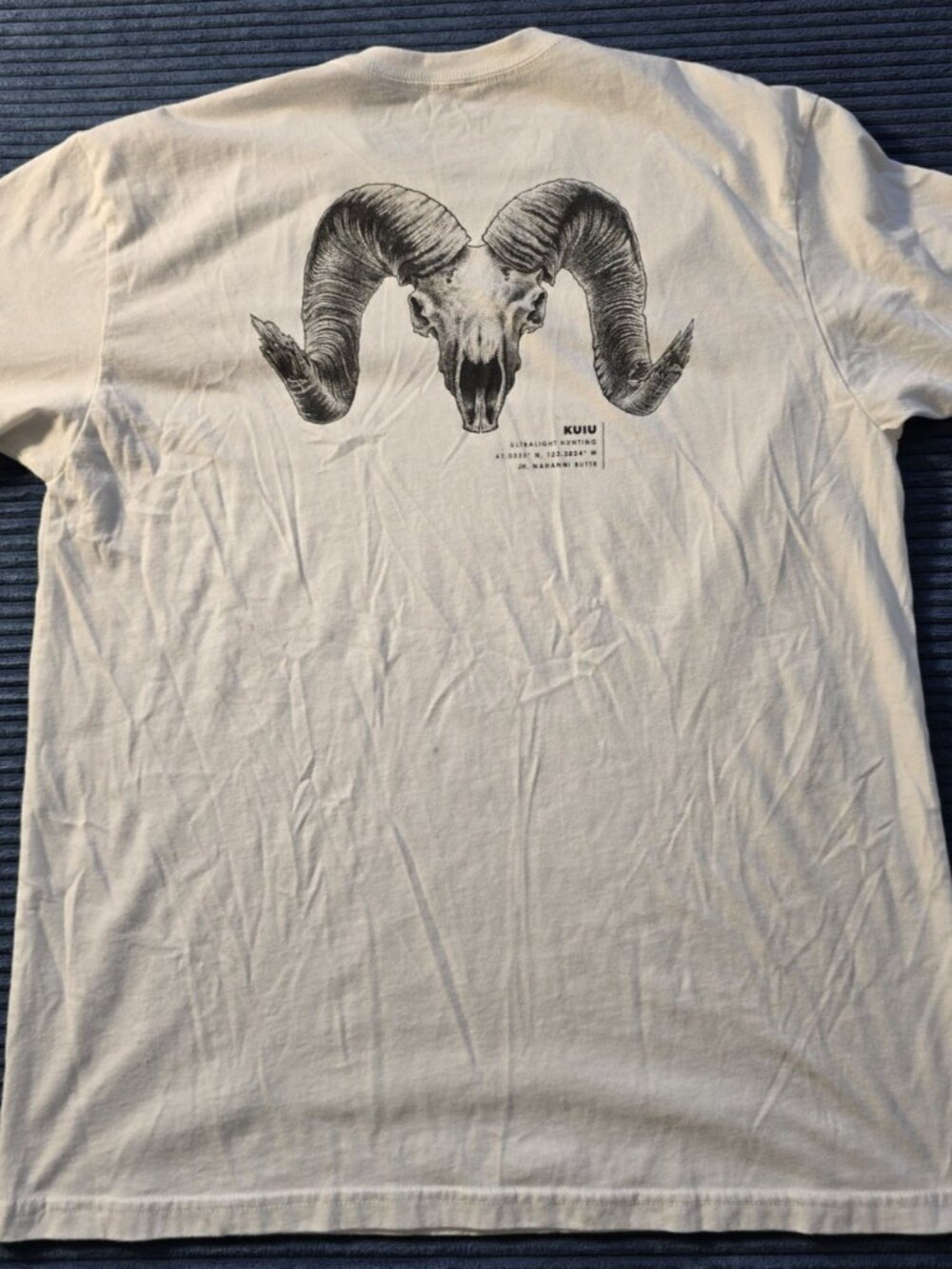 KUIU Ultralight Hunting T-Shirt Men’s XL | Ram Logo Graphic Tee White Outdoors - Picture 8 of 11